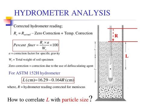 laboratory hydrometer analysis|hydrometer analysis example calculation.